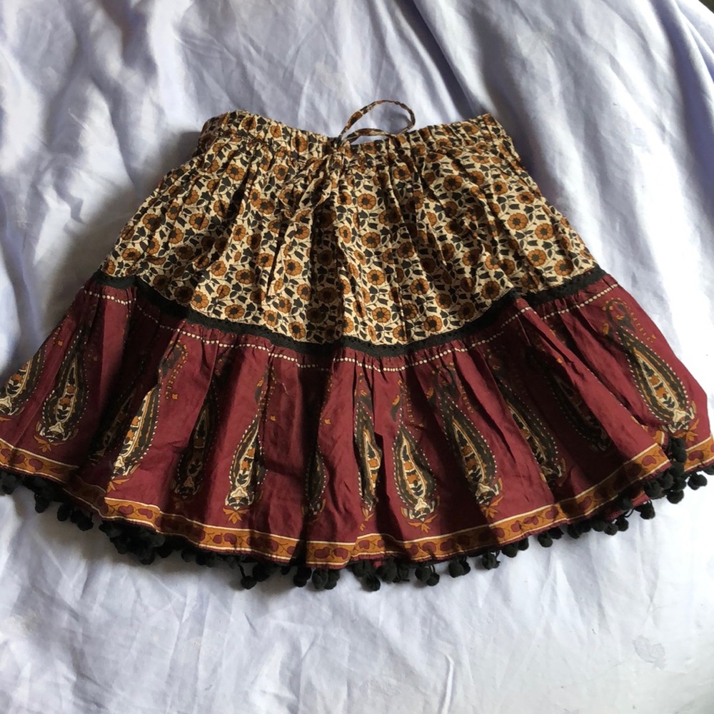 Band of gypsies skirt with pompom details